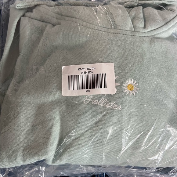 Hollister Tops Hollister Sage Greenblue Cropped Pullover Hoodie